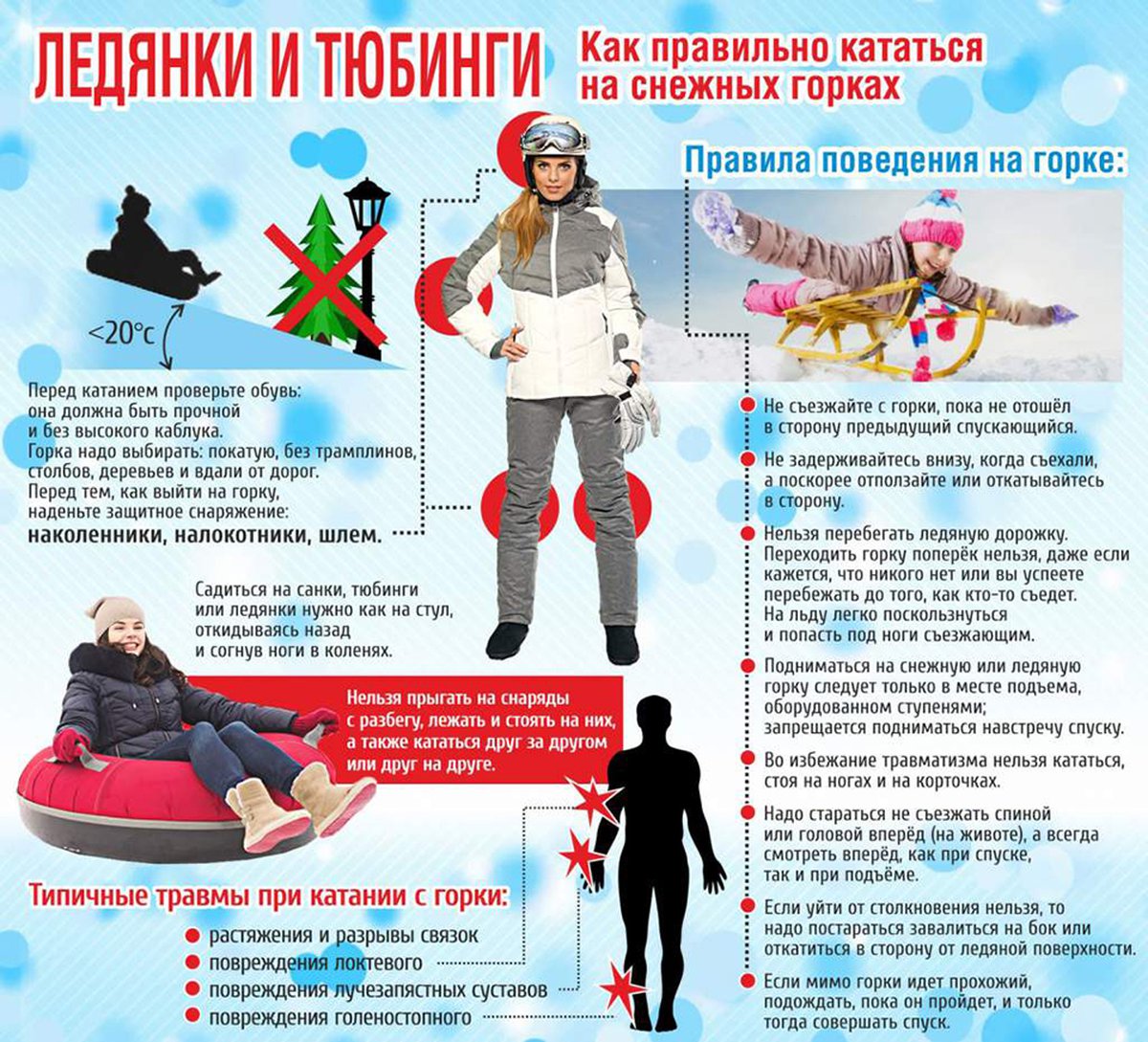 памятка по катанию с горок